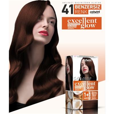 Ostwint Excellent Glow 1+1 Li Saç Boyası Seti No.5.64 Açık Kestane Kızıl Bakır