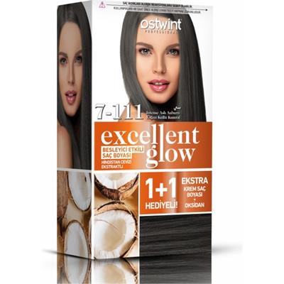Ostwint Excellent Glow 1+1 Li Saç Boyası Seti No.7.11 Yoğun Küllü Kumral