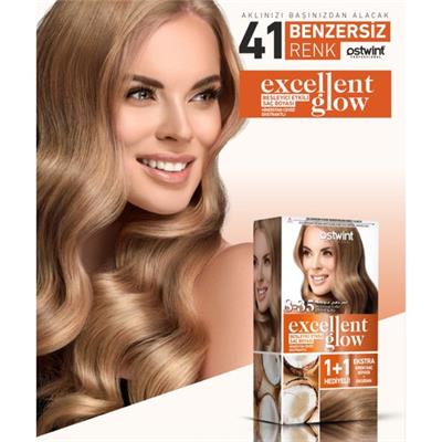 Ostwint Excellent Glow 1+1 Li Saç Boyası Seti No.8.35 Gizemli Kahve