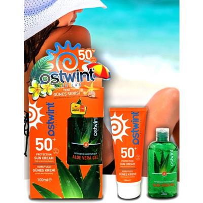 Ostwint Spf 50+ Güneş Kremi 100 ml E Vitaminli + Aloe Vera Jel 100 ml