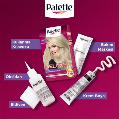 Palette Deluxe 10-1 Küllü Açık Sarı Zengin Yağ Bakımı Kit Saç Boyası Bakım Maskesi