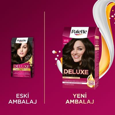 Palette Deluxe 4-0 Kahve Zengin Yağ Bakımı Kit Saç Boyası Bakım Maskesi