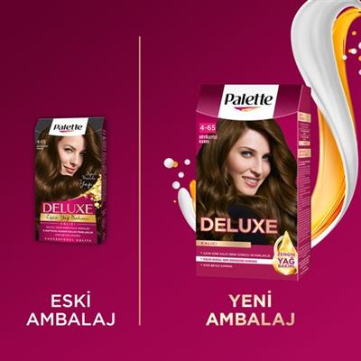 Palette Deluxe 4-65 Büyüleyici Kahve Zengin Yağ Bakımı Kit Saç Boyası Bakım Maskesi