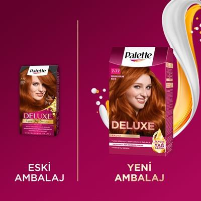 Palette Deluxe 7-77 Yoğun BakırZengin Yağ Bakımı Kit Saç Boyası Bakım Maskesi