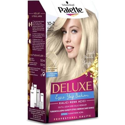Palette Deluxe Kalıcı Renk Açıcı 10-2 Platin Sarısı Saç Boyası