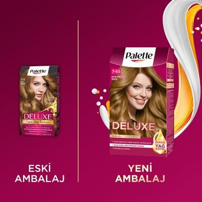 Palette Deluxe Kalıcı Renkler 7-65 Altın Parıltılı Toffee Saç Boyası