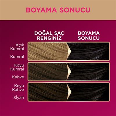 Palette Deluxe Kalıcı Renkler Saç Boyası 1-0 Siyah