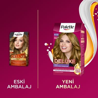 Palette Deluxe Yoğun Renkler 8-01 Küllü Açık Kumral Saç Boyası