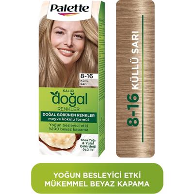 Palette Saç Boyası & Doğal Renkler Colors 8/16 Küllü Sarı 50Ml