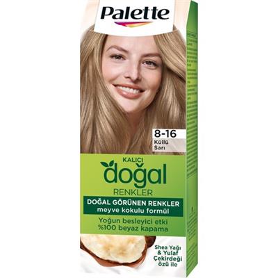 Palette Saç Boyası & Doğal Renkler Colors 8/16 Küllü Sarı 50Ml