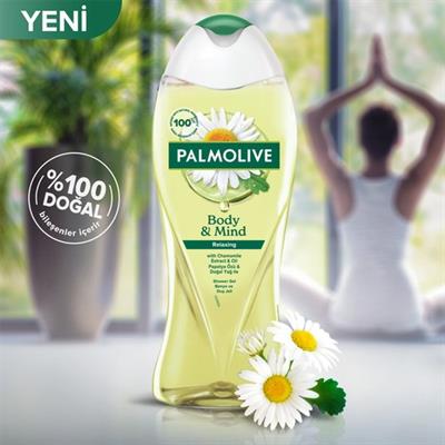 Palmolive Body & Mind Papatya Özü ve Doğal Yağ ile Rahatlatıcı Banyo ve Duş Jeli 500 ml