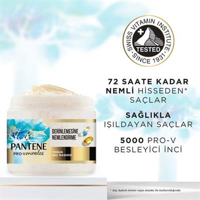 PANTENE PRO-V MIRACLES Hydra Glow Kuru Saçlar için Maske 300ML