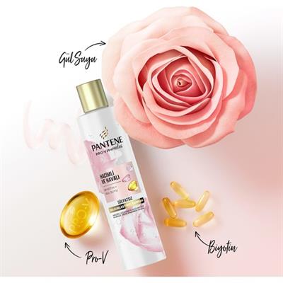 Pantene Sülfatsız Hacim Veren Dolgunlaştırıcı Şampuan, Biotin ve Gül Suyu 225 Ml