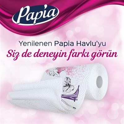 Papia Dekor Kağıt Havlu 12 Rulo
