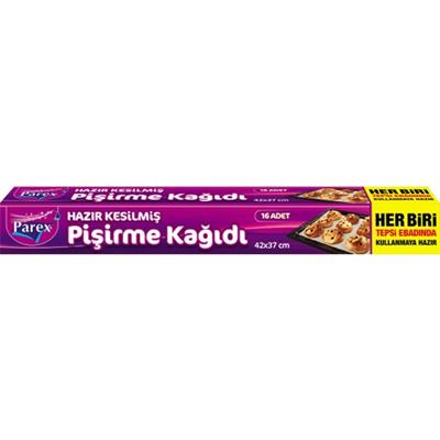 Parex Hazır Kesilmiş Pişirme Kağıdı 16 Yaprak 42x37 cm