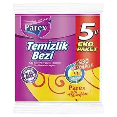 Parex Temizlik Bezi Mikrofiber Yapılı 5li Eko Paket Yüksek Emicilik Özelliği ile