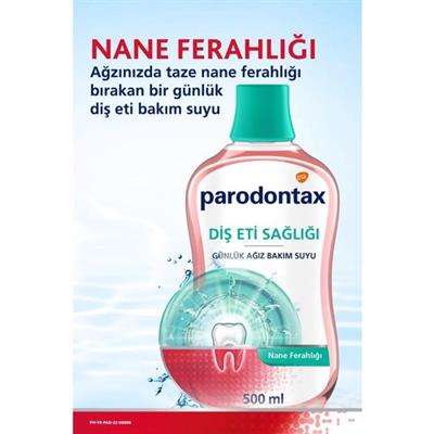 Parodontax Diş Eti Bakımı Nane Ferahlığı Ağız Bakım Suyu 500ml​