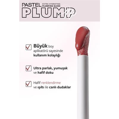 Pastel Plump Up Extra Nemlendirici Dolgunlaştırıcı Parlak Bitiş Dudak Parlatıcısı 212 Rosewood