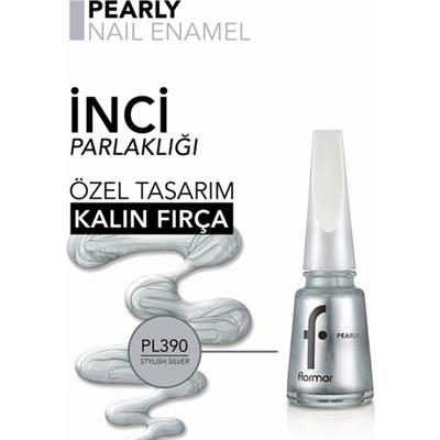 Pearly Yoğun Işıltı Veren Uzun Süre Kalıcı Sedefli Oje (PL390 Stylish Silver) 8682536035538