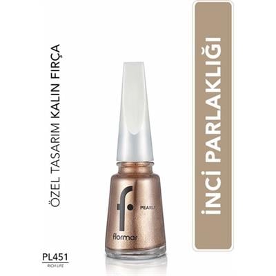 Pearly Yoğun Işıltı Veren Uzun Süre Kalıcı Sedefli Oje (PL451 Rich Life) 8682536035637