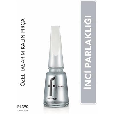 Pearly Yoğun Işıltı Veren Uzun Süre Kalıcı Sedefli Oje (PL390 Stylish Silver) 8682536035538