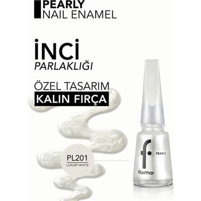Pearly Yoğun Işıltı Veren Uzun Süre Kalıcı Sedefli Oje (PL201 Luxury White) 8682536035422