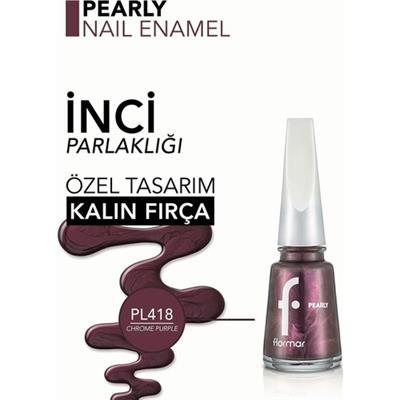 Pearly Yoğun Işıltı Veren Uzun Süre Kalıcı Sedefli Oje (PL418 Chrome Purple) 8682536035576