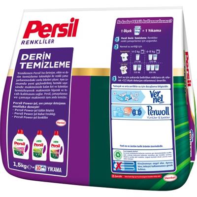 Persil 1.5 kg Toz Çamaşır Deterjanı Renkliler (10 Yıkama)