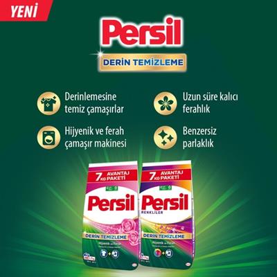 Persil 7kg Toz Çamaşır Deterjanı Renkliler (46 Yıkama)