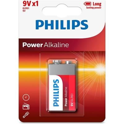 Philips 6LR61-P1B 9 Volt Power Alkalin Pil (Tekli)