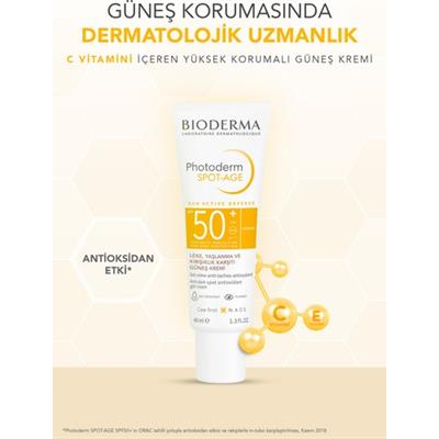 Photoderm Spot Age SPF50+ Leke, Yaşlanma ve Kırışıklık Karşıtı Yüksek Korumalı Güneş Kremi 40 ml