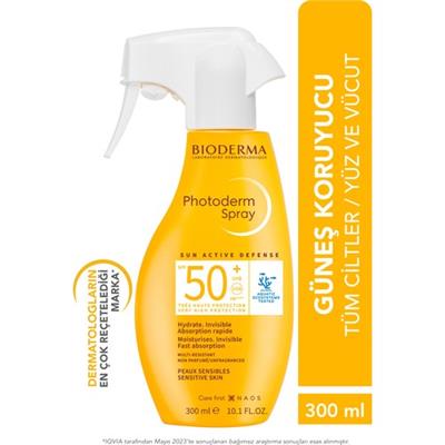 Photoderm Spray SPF50+ Tüm Ciltler için Aile BoyuSprey Formda Yüksek Korumalı Güneş Kremi 300 ml