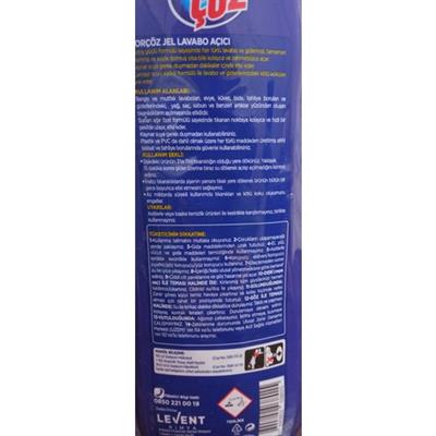 Porçöz Ekstra Güçlü Lavabo Açıcı Jel 1000 ml Kaynar Su Gerektirmeyen Etkili Formül