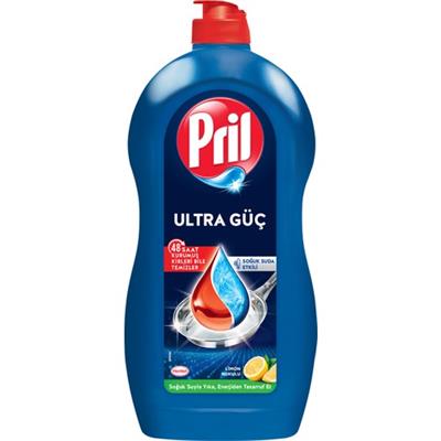 Pril Ultra Güç Hijyen Limon Kokulu Soğuk Suda Etkili Elde Yıkama Sıvı Bulaşık Deterjanı 1306 ml