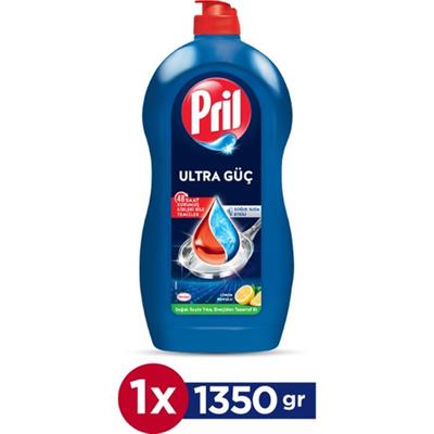 Pril Ultra Güç Hijyen Limon Kokulu Soğuk Suda Etkili Elde Yıkama Sıvı Bulaşık Deterjanı 1306 ml