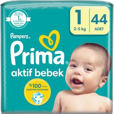 Prima Bebek Bezi Aktif Bebek 1 Beden 44 Adet Standart Paket