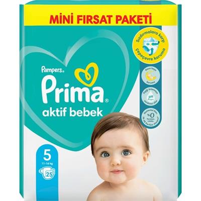 Prima Bebek Bezi Aktif Bebek 5 Beden 26 Adet Junior Paketi