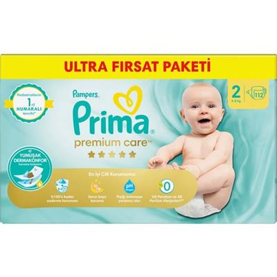 Prima Bebek Bezi Premium Care 2 Numara 112 Adet Ultra Fırsat Paketi