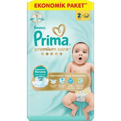 Prima Bebek Bezi Premium Care 2 Numara 60 Adet Ekonomik Paket