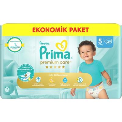 Prima Bebek Bezi Premium Care 5 Numara 42 Adet Ekonomik Paket