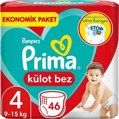 Prima Külot Bebek Bezi 4 Beden 46 Adet Maxi Ekonomik Paket