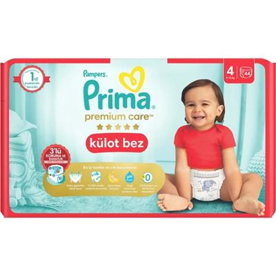 Prima Premium Care Külot Bebek Bezi 4 Numara 44 Adet Maxi İkiz Paket 
