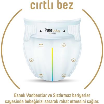 Pure Baby Organik Bebek Bezi 4 Beden Maxi 52li Jumbo Paket
