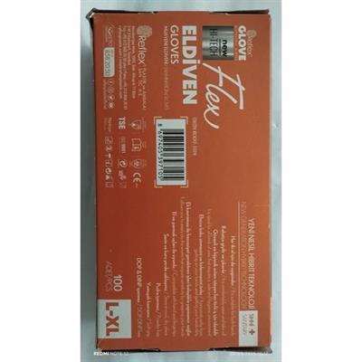 Reflex Flex Yeni Nesil Hibrit Teknoloji Polietilen Eldiven 100lü Paket Beyaz L-XL