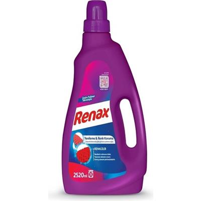 Renax Sıvı Çamaşır Deterjanı Renkliler 2520 ml Canlı Renkler İçin Yenileme Koruma