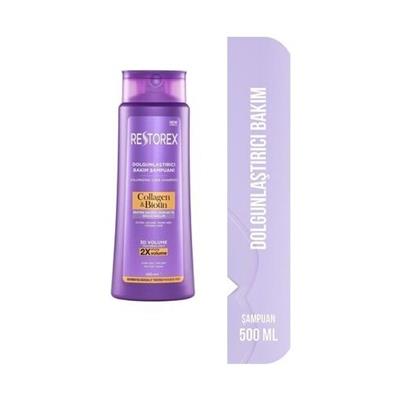 Restorex Hacim ve Parlaklık Veren Bakım Şampuanı - 500 ml, Kolajen ve Biotin İçerir, Paraben İçermez