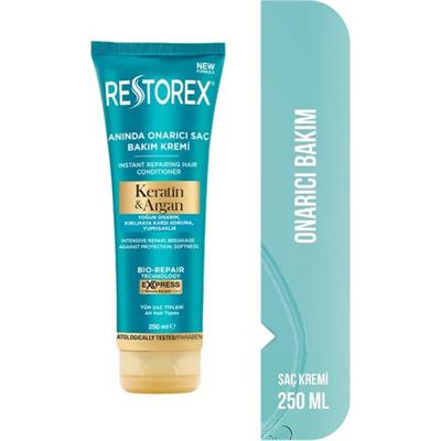 Restorex Saç Bakım Kremi 250 ml Keratin ve Arganlı Kırılma Karşıtı Yumuşatıcı Günlük Kullanım