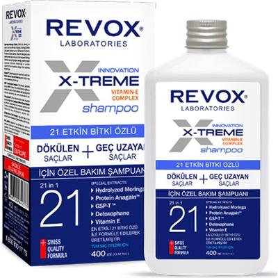 Revox X-Treme Şampuan 400 ml Onarıcı Dökülme Karşıtı Paraben İçermeyen Bitki Özlü Tüm Saç Tipleri