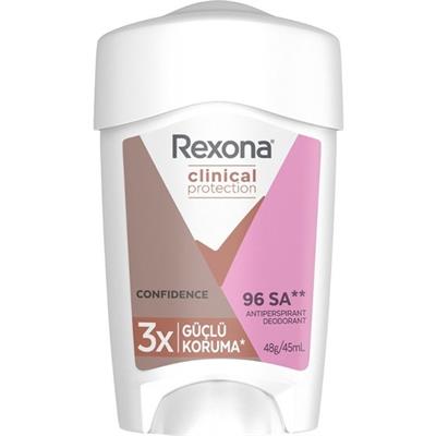 Rexona Clinical Protection Kadın Stick Deodorant Confidence 3x Güçlü Koruma 45 ml