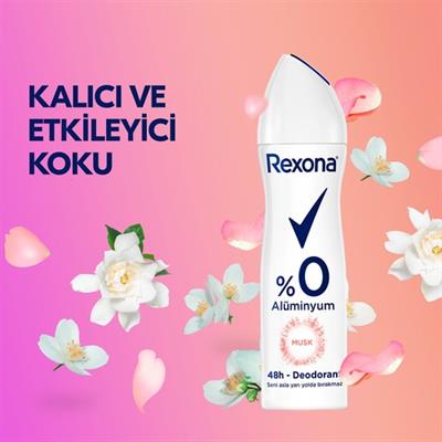 Rexona Kadın Sprey Deodorant Musk %0 Alüminyum 150 ml